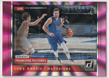 2021-22 Donruss Luka Doncic #1 Franchise Features Holo Pink Laser Mavericks