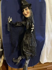 Haunted Hill Farm Witch Halloween Decoration Posable