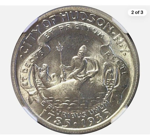 1935 Hudson commemorative NGC MS65 half dollar BRIGHT LUSTER