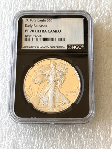 2018-S American Silver Eagle — photo from the most recent tracked eBay sale