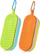 2 Pcs Swim Goggle Case for Swimming with Hole Zipper Clip Silicone Cases for Gog