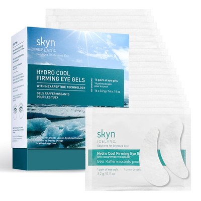 Hydro Cool Firming Under Eye Patches 16 Pairs Instant Cooling Vegan Skyn ICELAND