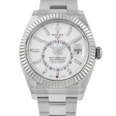 Rolex Sky-Dweller White Dial Steel Oyster Watch 326934