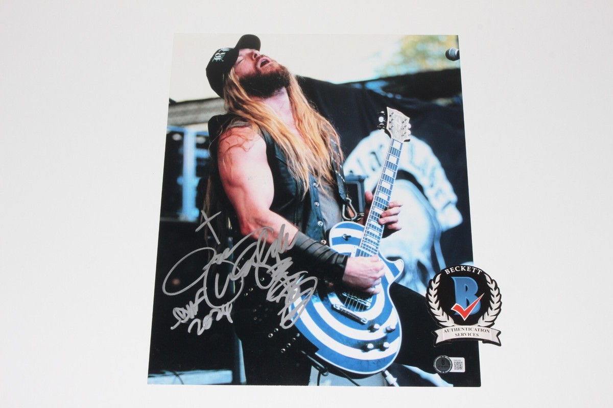 ZAKK WYLDE SIGNED 11x14 PHOTO BECKETT COA OZZY OSBOURNE BAND BLACK