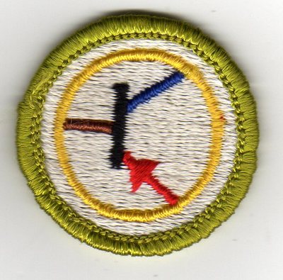 Electronics Merit Badge, Type G, Cloth Back  (1964-71), Mint!