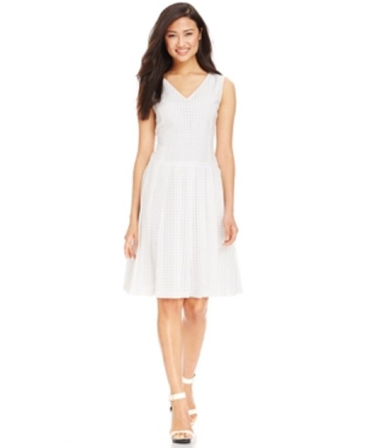 nine west white dress