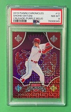 2019 PANINI CHRONICLES SHOHEI OHTANI CRUSADE PURPLE MOJO 13/75 #12 PSA 8 NM-MT