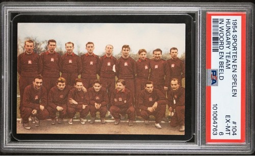1954 Blue Band Sporten En Spelen #104 HUNGARY TEAM PSA 6 Pop 2, 2 higher Soccer