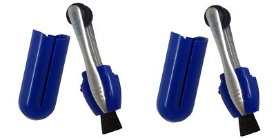 Calabria Swipes 2 PACK Compact Mini Eyeglass/Sunglasses Eye Glasses Cleaner Blue
