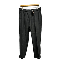 J. Jill Linen stretch Black elastic waist pant Women size Mp New 