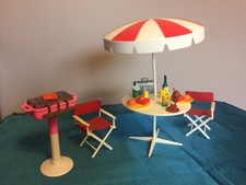 barbie bbq grill furniture & accessory set