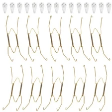 10 Pack Stainless Steel Plate Hangers Display Holders for Decorative Plates