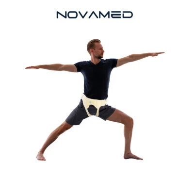 NOVAMED Hernia Belt Double – Supports Hernia Recovery, Daily Use, Flexible Cotton Fabric