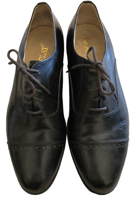 Vintage Barclay Brown‎ Brogue Cap-Toe Oxfords Men\'s Size US 10 D Made In The USA Vintage Barclay Brown Brogue Cap-Toe Oxfords Men\ main image 2