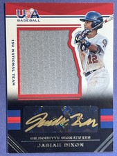 2017 Panini USA Baseball Stars & Stripes #51 Jasiah Dixon Gold Auto Jerseys /82