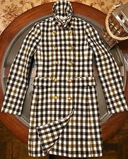 J.crew Womens Double Breasted 100% Fine Wool Plaid Coat Size 6 Brand New W Tags