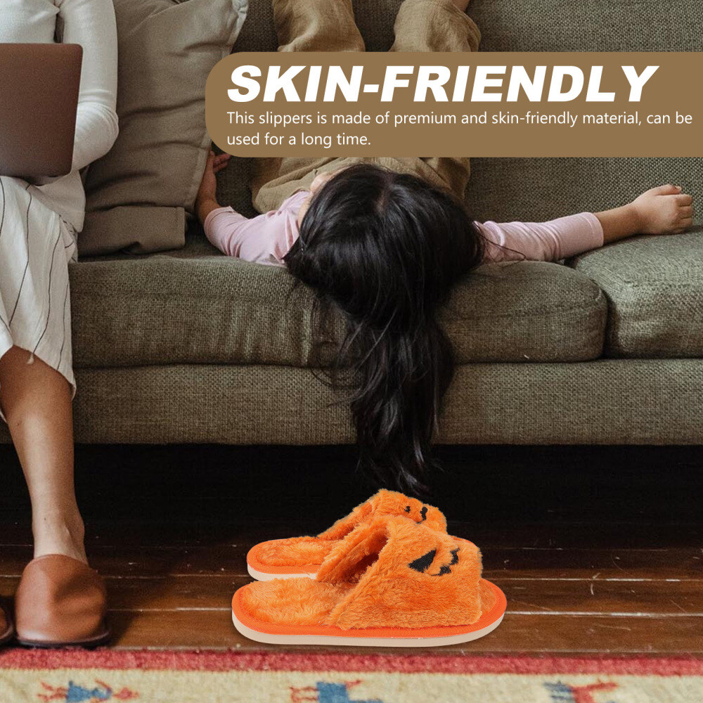 SAOLA Zucca Peluche Pantofole Halloween Scarpe Suola Antiscivolo Morbide Uomo Miss