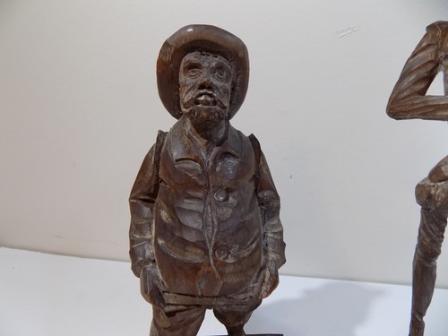 VINTAGE JUAN PONCE DE LEON SCULTURA IN LEGNO OURO ARTESANIA SPAGNA 10' - Foto 3 di 5