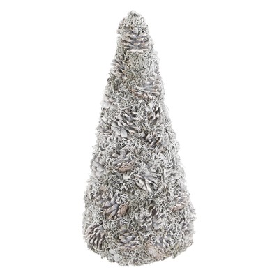 Albero Di Natale Java.Tall Grigio Muschio Pigna Albero Di Natale Decorazione Da Tobs 50 Cm Ebay