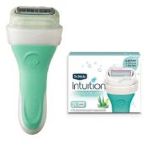 Schick Intuition Sensitive Care Razor Handle + 4 Sensitive Care Cartridges