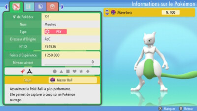 Pokémon MEW 6IV Pour Diamant Étincelant/Perle Scintillante - Nintendo Switch, Neuf Scellé