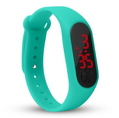Mens Womens Kids Sports Digital Soft Silicone Rubber LED Bracelet Wrist Watch