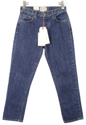Current/Elliott The Vintage Straight Jeans Damen W25 Bemalt Knopf Fly Denim