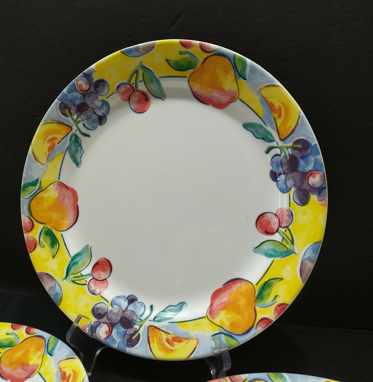 Lot 3 Corelle Fruit Basket multicolor Dinner Plates eBay