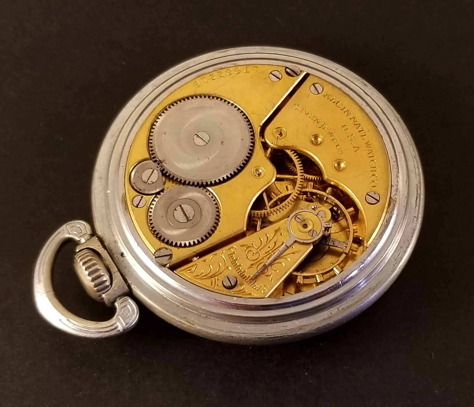 Antique Elgin Pocket Watch 7 Jewels 16 Size S/N 17882218 Ca.1914 eBay