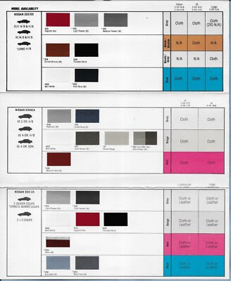 YES‼︎!!様 1984 NISSAN 300 ZX CAR PAINT COLORS AND TRIM MID YEAR UPDATE MAINE
