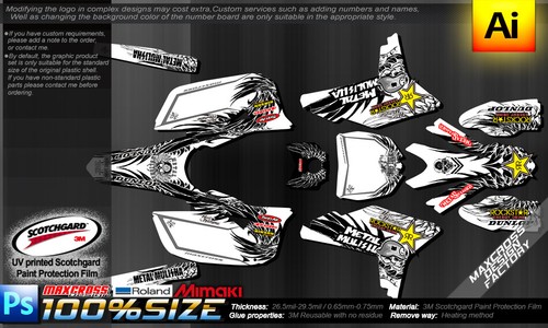 YAMAHA WR450F 2012-2015 YZ250F 2010-2013 MAXCROSS GRAPHICS FULL FULL KIT MRH1 - Picture 2 of 2