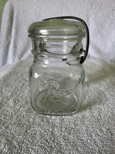 Vintage HTF BALL SQUARE Lightning Mason Canning PINT Jar (1933-1962)