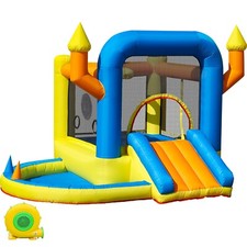 Inflatable Bounce House Ball Pit with Slide Blower for Kids Indoor Outdoor Play
