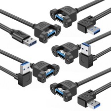 USB Male To Female Extension Cord With Panel Mount for Industrial Computer