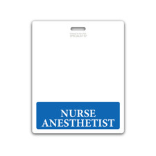 5 Pack - Nurse Anesthetist Badge Buddy Oversized Horizontal ID Backer for Nurses