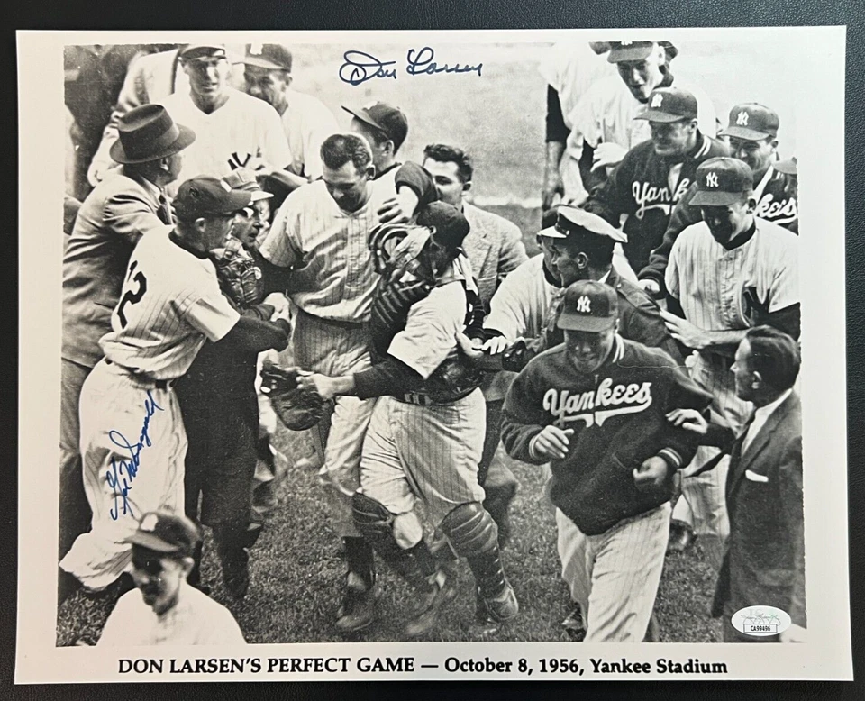 Don Larsen/Gil McDougald Signed 11x14 Photo JSA NY Yankees 'Perfect Game' w/COA! - Image 2 of 4