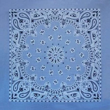 Carolina Creative Bandanna (Chambray Blue) Paisley 35" x 35" Hav-A-Hank X-Large