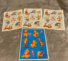 VINTAGE Hallmark Disney Winnie the Pooh and Friends Stickers 4 SHEETS