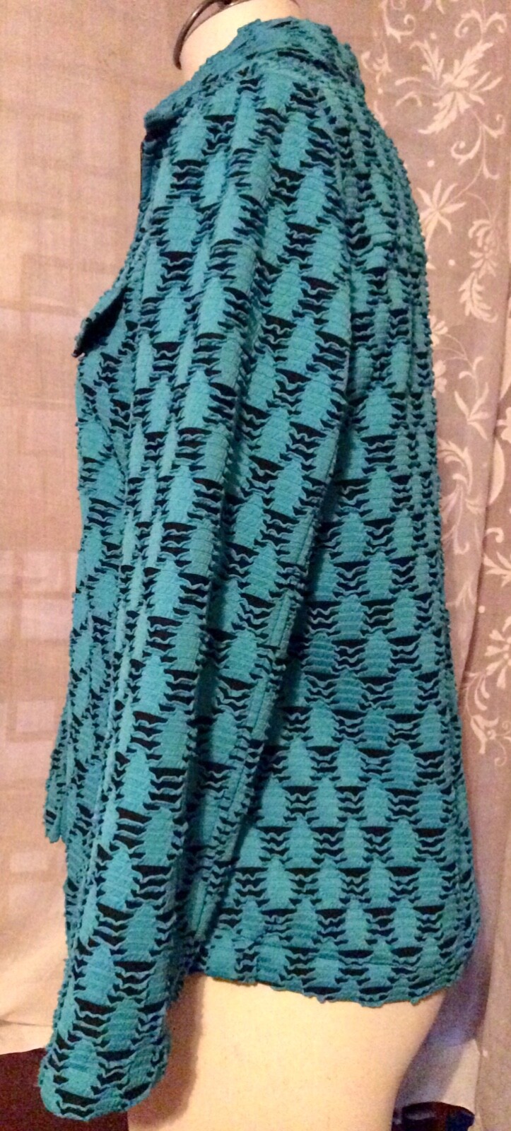 Rafael Jacket Zip Front Knit Easter Spring Blue T… - image 4