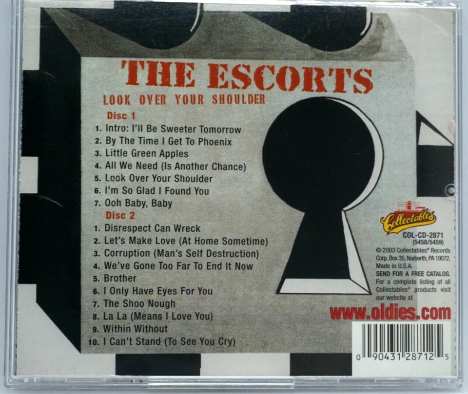 The Escorts : Look Over Your Shoulder  2CD Album   -  RARE - Image 2 of 3