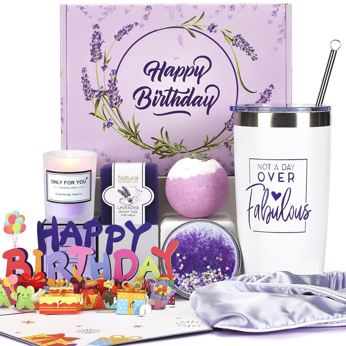 Birthday Gifts For Women, Happy Birthday Gifts For Her Spa Gift Baskets Bath Set