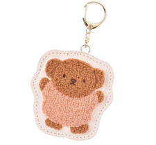 New Japan Miffy Boris Pink Leather Embroidery Key Charm Clip Bag Purse Holder