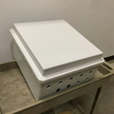 Robroy RJ1816HLL Electrical Enclosure, Fiberglass, 18" x 16" x 10", *Holes*