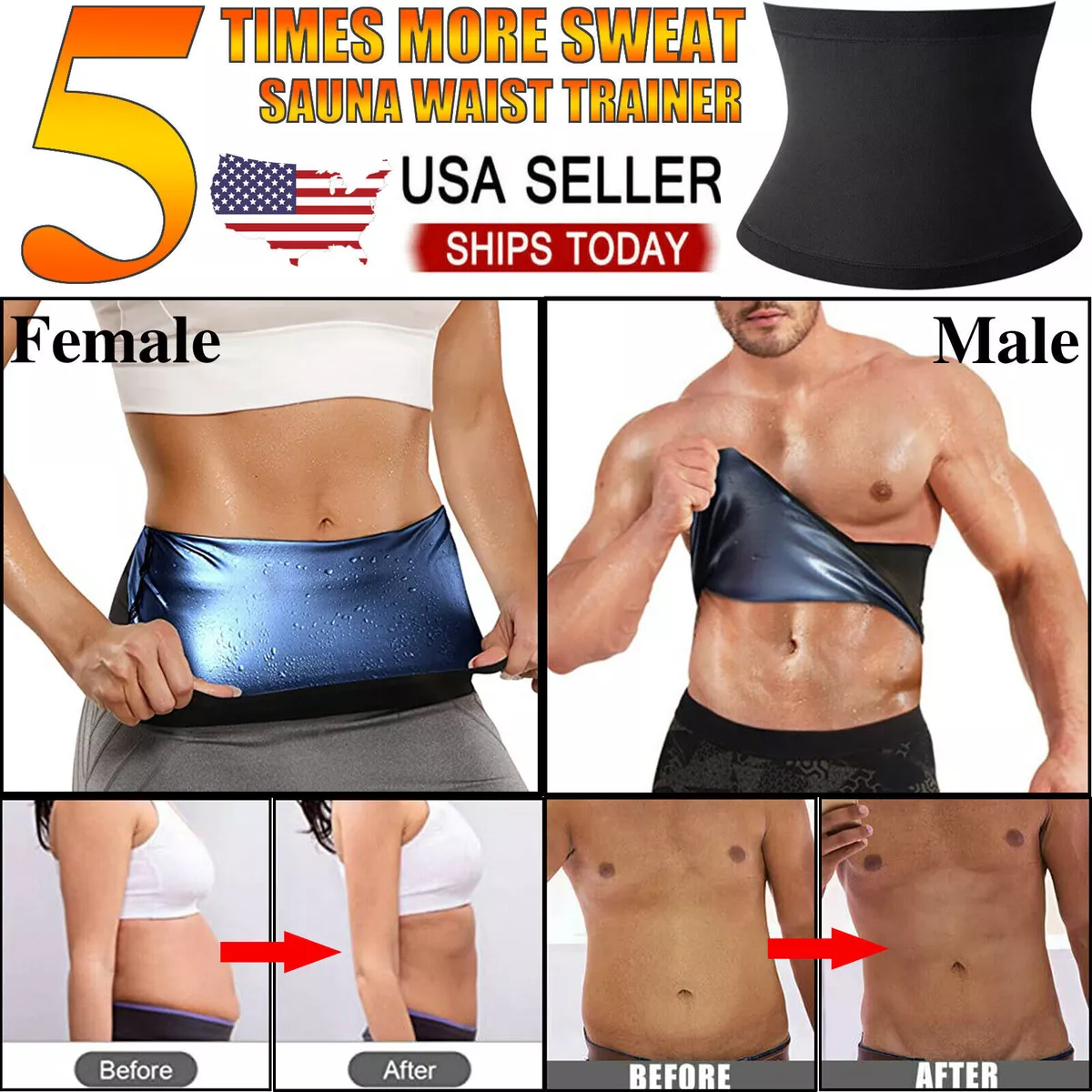 Sweat Slim Belt Women Men Weight Loss Man Fat Burner Unisex Waist