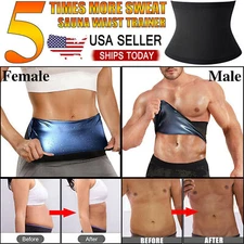 Waist Trimmer Unisex Weight Loss Sauna Trainer Wrap Belt Sweat Stomach Shaper