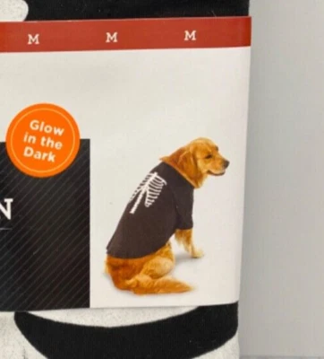 Size M Way To Celebrate Halloween Skeleton Pet Pajamas Glow in the Dark - Image 1 of 3
