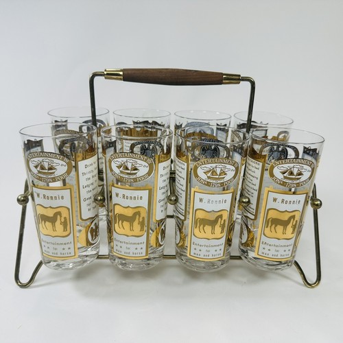 MCM De Colección Bola Alta Vaso de Bebida con Portador Mujer Silenciosa Taberna Caballo 1762 - Imagen 1 de 19