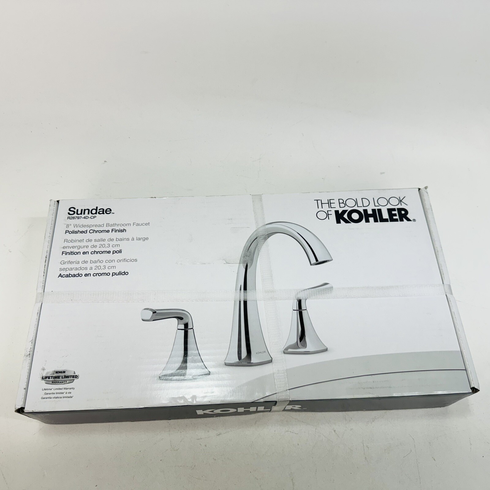 KOHLER Sundae 8 in. Widespread Double Handle Bathroom Faucet in