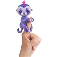 NEW AUTHENTIC - WOW-WEE FINGERLINGS - PURPLE BABY SLOTH "MARGE" 