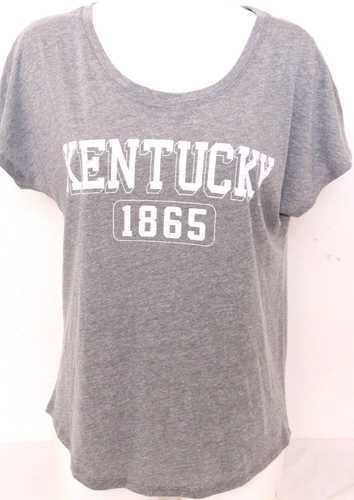 NEW Kentucky Wildcats UK Top of the World TOW Gray SS Scoop Neck Shirt Womens M